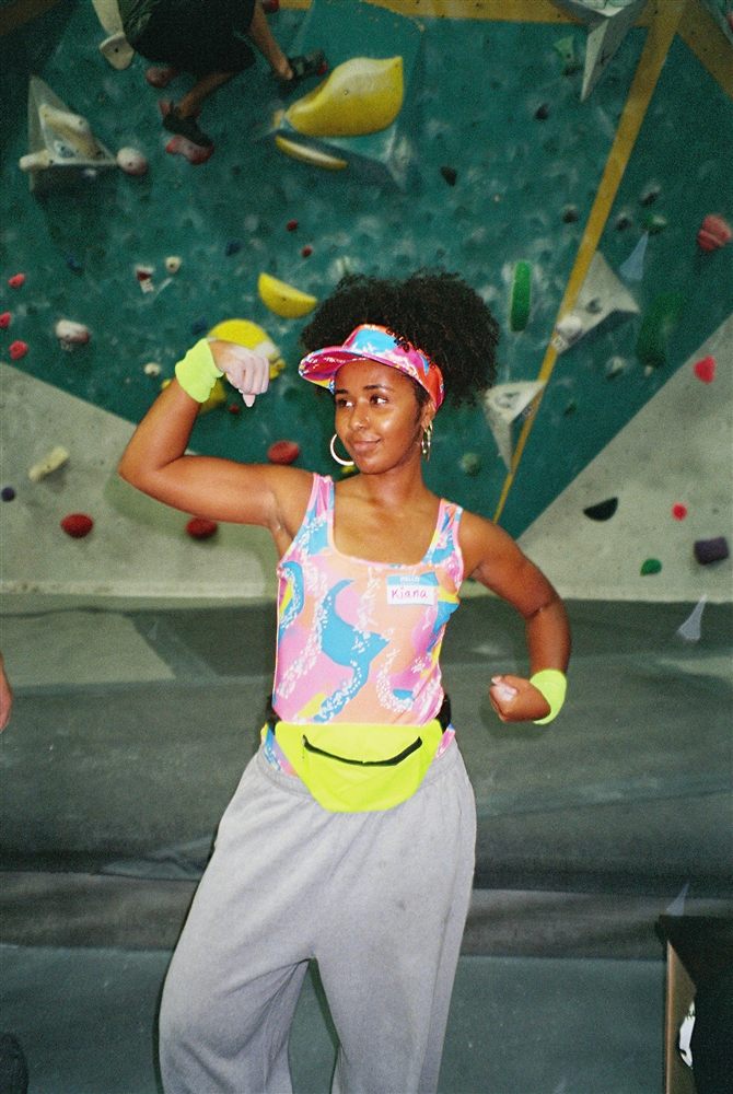 Black Rocks LA member at a climbing session